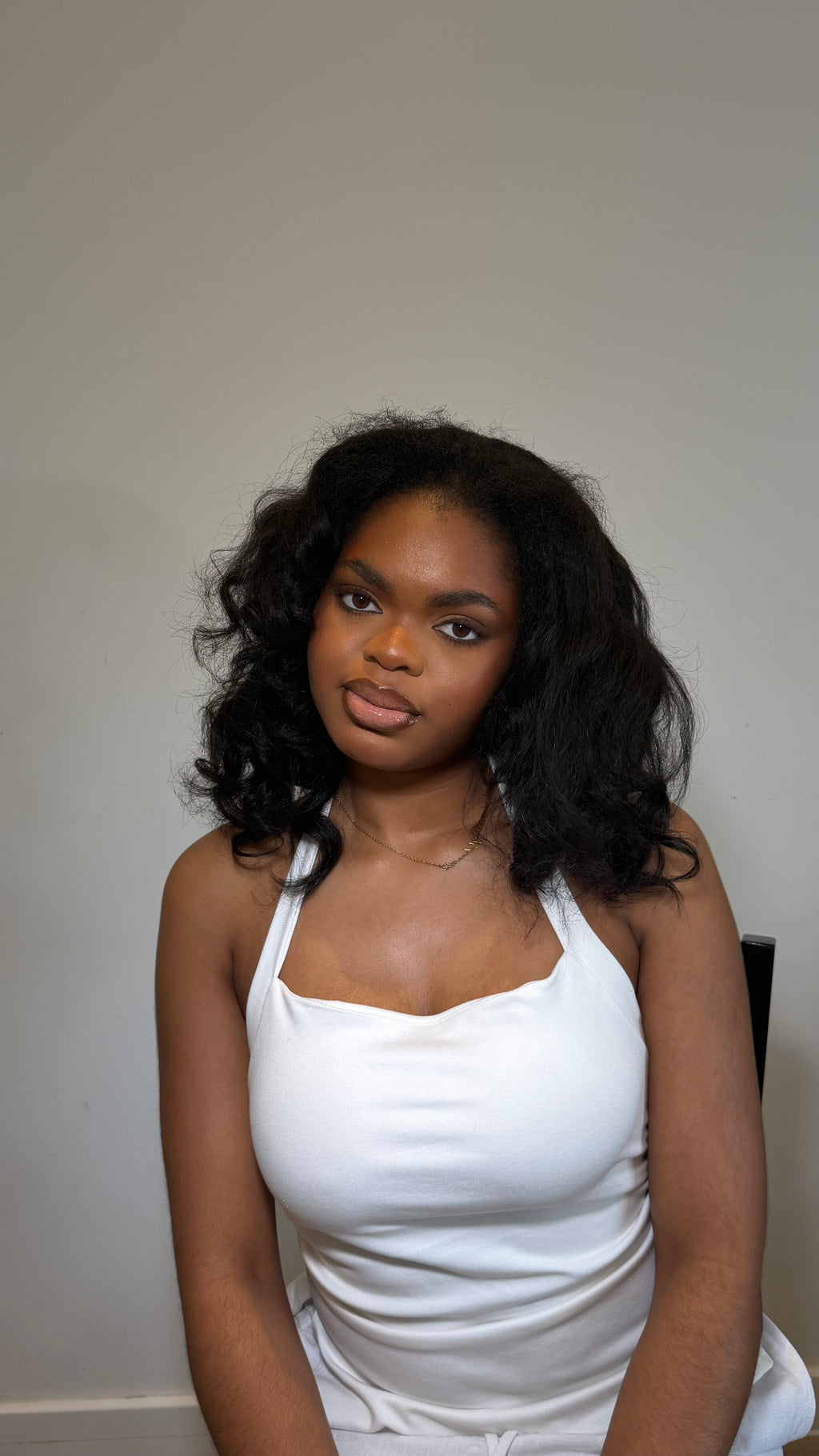 Kinky straight half wig